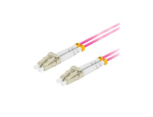 Patchcord światłowodowy MM LC/UPC-LC/UPC duplex 3mm OM4 purple 5m LANBERG