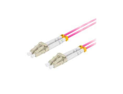 Patchcord światłowodowy MM LC/UPC-LC/UPC duplex 3mm OM4 purple 5m LANBERG