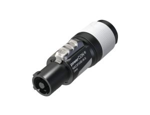 NEUTRIK Wtyk zasilający powerCON 16A 230V 2P+Z czarno-szary na kabel 6,0 do 12,0mm NAC3FXXB-W-S