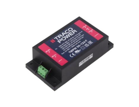 TMPW50-124-T Zasilacz impulsowy, do wbudowania, 50W, 24VDC, 2083mA, TMPW, 88