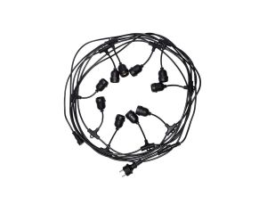 Girlanda ogrodowa do żarówek Danda 10xE27 10m IP54 wodoodporna czarna EDO777465