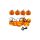 Girlanda Bateryjna 8xLED Ozdobne Dynie 4,45m Lampki Halloween + USB C