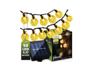 Girlanda Solarna Ogrodowa Lampki Solarne 50x Żarówka LED Kulki na Balkon 9m GALLA3 LUMILED