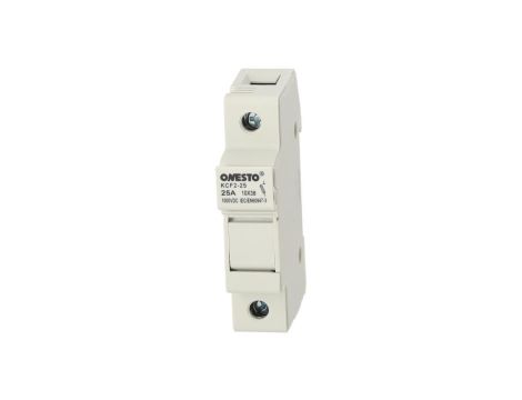 Podstawa bezpiecznikowa 25A 1-biegunowa 1P (1000V DC) 1-modułowa na wkładki 10x38mm ONESTO