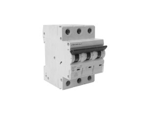 Wyłącznik nadprądowy S bezpiecznik 3-fazowy C63 (C 63A) 3-biegunowy 3P (400V AC) 3-modułowy 10kA VDE Doktorvolt