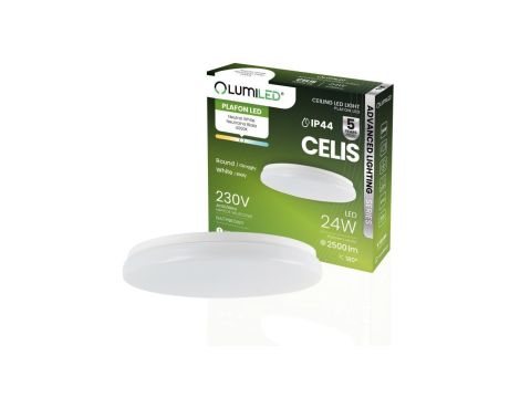 Plafon LED Lampa Sufitowa Natynkowa 24W 4000K 2500lm 104lm/W CELIS Okrągły IP44 ALS LUMILED