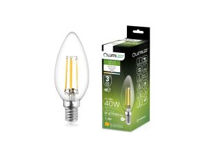 Żarówka LED E14 B35 4W = 40W 470lm 4000K Neutralna 360 Filament LUMILED