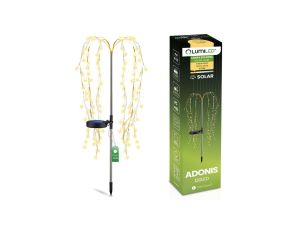 Lampa Solarna Ogrodowa LED ADONIS 3000K Wbijana Dekoracyjna Drzewko LUMILED