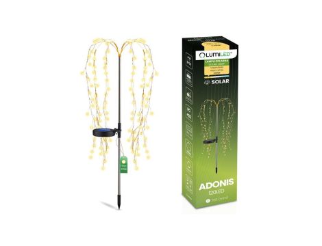 Lampa Solarna Ogrodowa LED ADONIS 3000K Wbijana Dekoracyjna Drzewko LUMILED