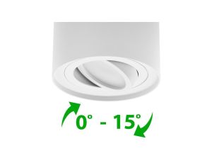 Oprawa Natynkowa HALOGENOWA Spot Tuba Ruchoma GU10 Okrągła Biała 125mm AMAT-XL LUMILED