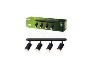 Kinkiet Lampa Sufitowa Reflektor LED Spot 4x GU10 IP44 ADERO Czarna Lumiled