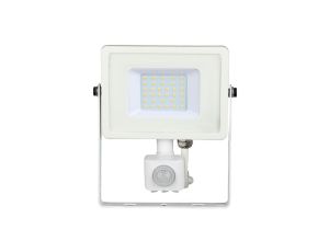 Naświetlacz, projektor LED SMD 30W 2400lm 3000K IP65 biały z czujnikiem ruchu, barwa WW biała ciepła V-TAC SAMSUNG VT-30-S-W 5 L