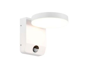 Lampa ścienna okrągła, kinkiet 350st LED 17W 2520lm 3000K biały z czujnikiem ruchu barwa WW biała ciepła IP65 V-TAC VT-11020S-RD