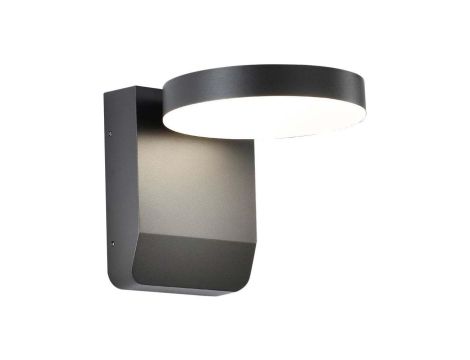 Lampa ścienna okrągła, kinkiet 350st LED 17W 2480lm 3000K czarny barwa WW biała ciepła IP65 V-TAC VT-11020-RD-B