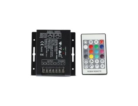 Sterownik do taśm led RGBW+ pilot 12V/24V 288W/576W RJ45 V-TAC VT-2424