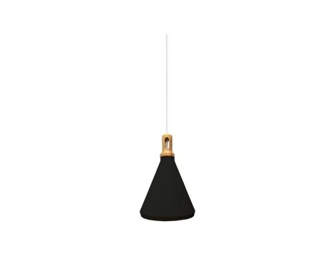 Lampa dekoracyjna wisząca czarna z elementem drewna fi:250mm dł:1200mm E27 max 60W IP20 V-TAC VT-7525-B