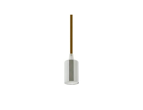 Lampa dekoracyjna wisząca oprawka chrom + przewód brązowy dł:1000mm E27 max 60W IP20 V-TAC VT-7338-BN