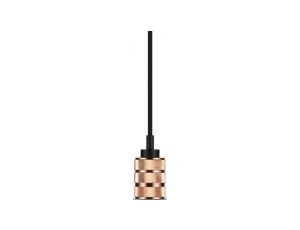 Lampa dekoracyjna wisząca różowe złote 2 pierścienie 1m E27 max 60W IP20 V-TAC VT-7999