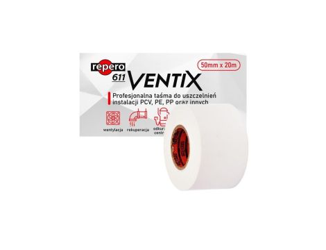 Taśma uszczelniająca do instalacji PCV, PE, PP REPERO 611 VENTIX 50mm/20m