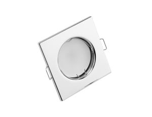 Oprawa Halogenowa Podtynkowa Stała Kwadrat PAVO Chrom Blacha MR16 GU10 LUMILED