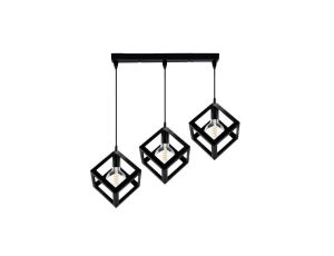 Lampa Wisząca Sufitowa TALUS Geometryczna Zwis Kostka do LED 3x E27 LUMILED