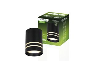 Oprawa Natynkowa HALOGENOWA Spot Tuba Ruchoma ARISA GU10 LUMILED Okrągła Czarna 80mm