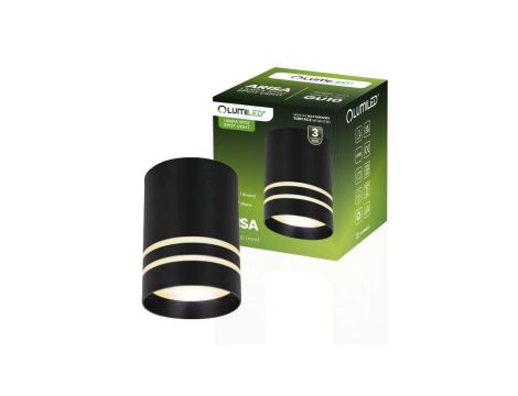 Oprawa Natynkowa HALOGENOWA Spot Tuba Ruchoma ARISA GU10 LUMILED Okrągła Czarna 80mm