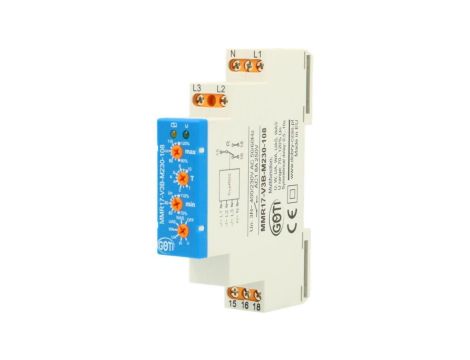 Przekaźnik nadzorczy do kontroli napięć 3(N) 400/230 V lub 1x230VAC/DC MMR17-V3B-M230-108