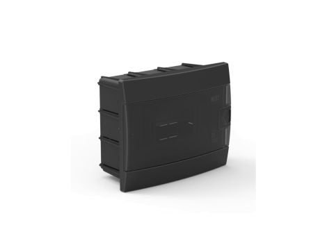 Rozdzielnica podtynkowa 8-modułowa 215,5x173,5x105,5mm czarna dymna 600.001.801 HOROZ ELECTRIC