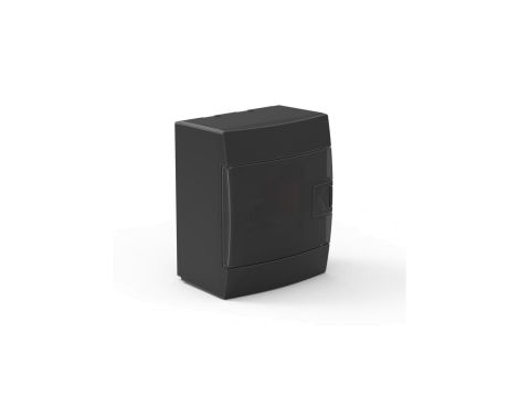 Rozdzielnica natynkowa 4-modułowa 140x173x104mm czarna dymna 600.001.400 HOROZ ELECTRIC