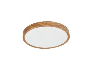 Plafon LED PERETI 18W drewniany pierścień 29,5cm, 3000K barwa ciepła, 1800lm, IP44, 220-240V EDO777612 EDO