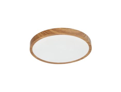 Plafon LED PERETI 18W drewniany pierścień 29,5cm, 3000K barwa ciepła, 1800lm, IP44, 220-240V EDO777612 EDO