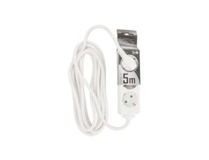 Przedłużacz domowy przenośny LOGAN S White 3 - krotny Schuko 5m EDO777567 EDO