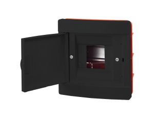 Rozdzielnica modułowa podtynkowa 1x4 IP40 czarna CZRM-PT-04M