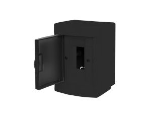 Rozdzielnica modułowa natynkowa 1x2 IP40 czarna CZRM-NT-02T