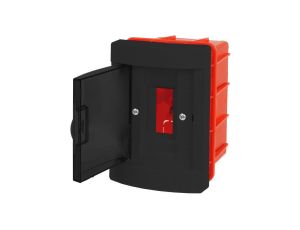 Rozdzielnica modułowa podtynkowa 1x2 IP40 czarna CZRM-PT-02M