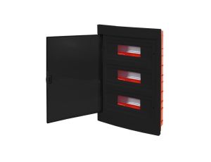 Rozdzielnica modułowa podtynkowa 3x12 IP40 czarna CZRM-PT-36M