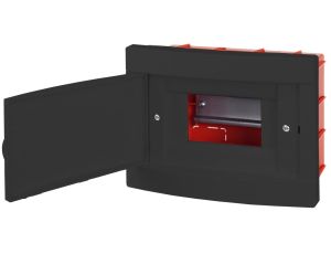 Rozdzielnica modułowa podtynkowa 1x6 IP40 czarna CZRM-PT-06M