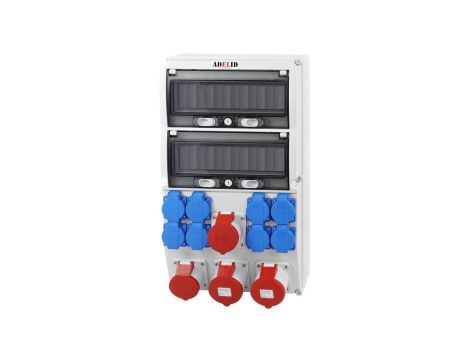 Rozdzielnica budowlana 26M 2x32A/5P 2x16A/5P 8x230V bez zabezpieczeń RSX228