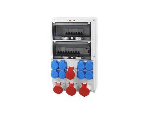 Rozdzielnica budowlana 26M 2x32A/5P 2x16A/5P 8x230V +zabezpieczenia RSX228FC224