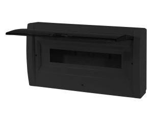 Rozdzielnica modułowa natynkowa 1x18 IP40 czarna CZRM-NT-18T
