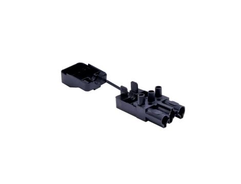 Złączka wtykowa elektryczna z osłoną na zatrzask BCS-3T/H1-N (żeńska 3-polowa czarna)