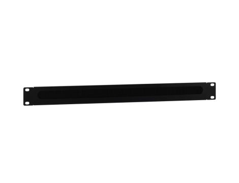 Panel szczotkowy 19 czarny RAL 9005 1U FU/P-019B-1U