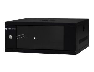 Szafa wisząca lekka niedzielona 19 4U, drzwi blacha/szkło, ściągane osłony boczne, 550450230 szer./gł./wys. mm RAL: 9004, w