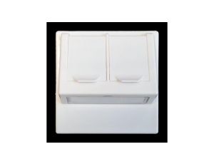 Adapter dwumodułowy podwójny kątowy 2xRJ45 EMAD-RWDT-2K