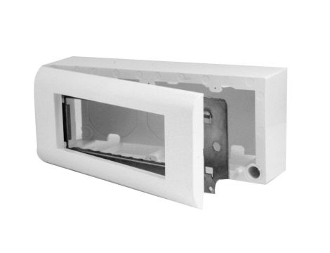 Obudowa natynkowa 6-modułowa do osprzętu w standardzie 45x45mm (zawiera SUP metalowy i RAM) OBUK-6/M