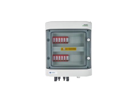 Rozdzielnica przył. hermetyczna EMITER IP66 z ogranicznikiem przepięć DC Dehn 1000V typu 1+2, 10x łańcuch PV, 10x MPPT EM-1037_D