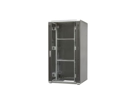 Szafa ramowa stojąca EmiterNet Top, 32U, wym. 800X800x1540 (szer. x gł. x wys. mm), drzwi blacha/szkło w komplecie panel 2 wenty