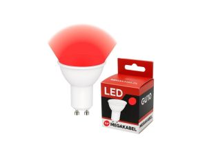 Żarówka GU10 LED CZERWONA BARWA 230V 3W 350 lm 38 CY-29 RED MEGAKABEL