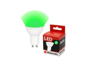 Żarówka GU10 LED ZIELONA BARWA 230V 3W 350lm 38 CY-29 GRE MEGAKABEL